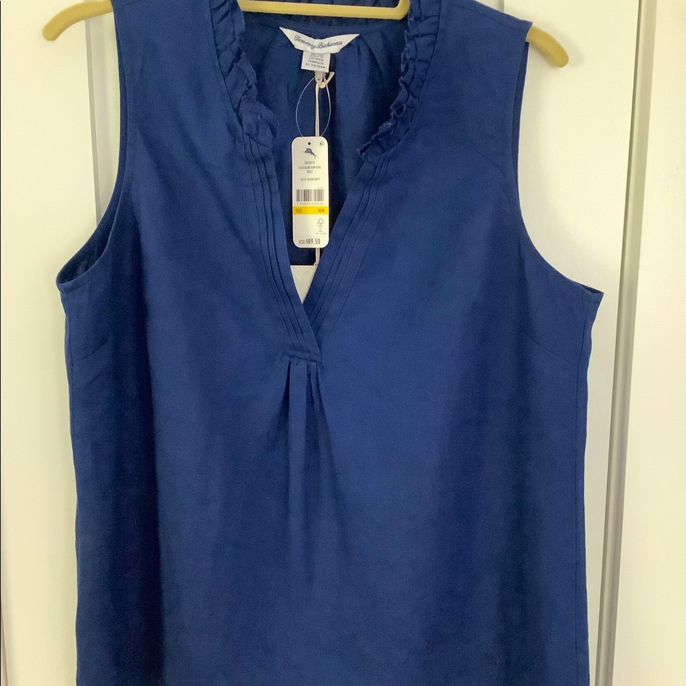 Tommy Bahama Coastalina Raw Edge Linen Top